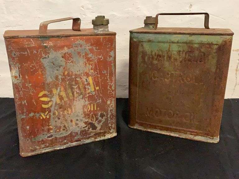 Vintage Shell & Wakefield Castrol Oil Cans Tullochs Auctions