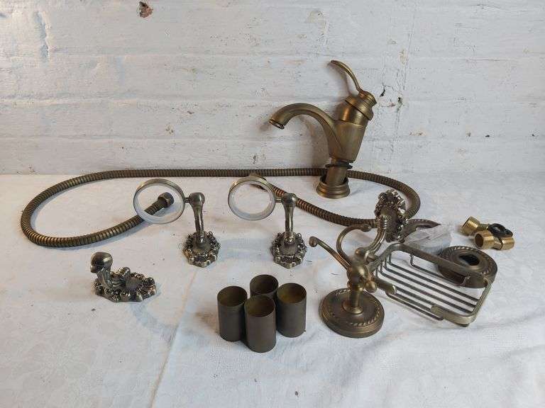 Assorted Vintage & Brass Styled Bathroom & Tap Fittings Tullochs Auctions