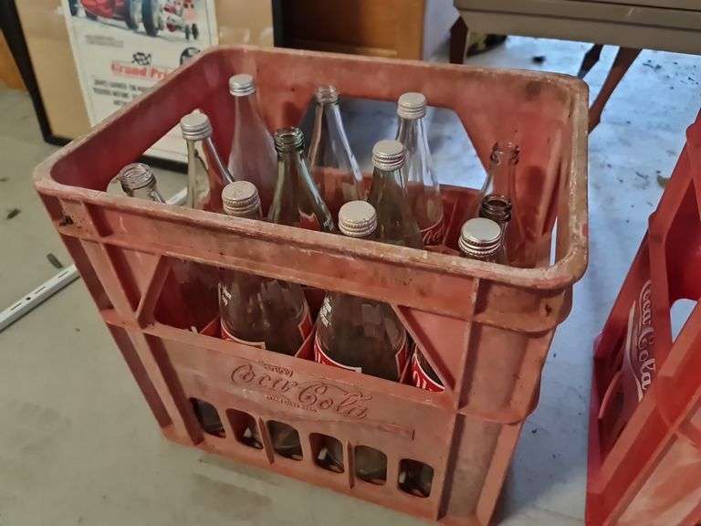Two Vintage Coca Cola Crates & Bottles Tullochs Auctions