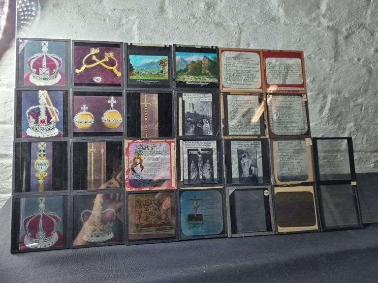 Lot of Vintage Glass Slides Tullochs Auctions