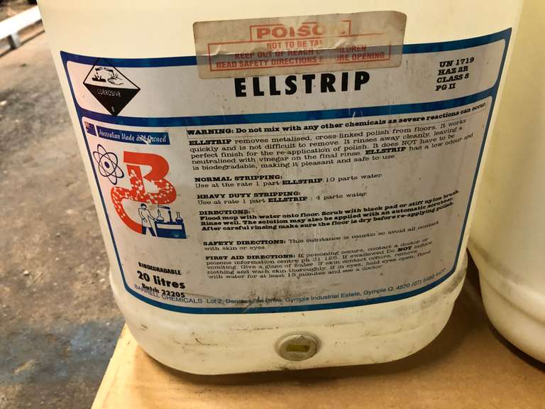 20L Drums Cleaning Product x 4 TVAA Pty Ltd T/A Tomkins Valuers