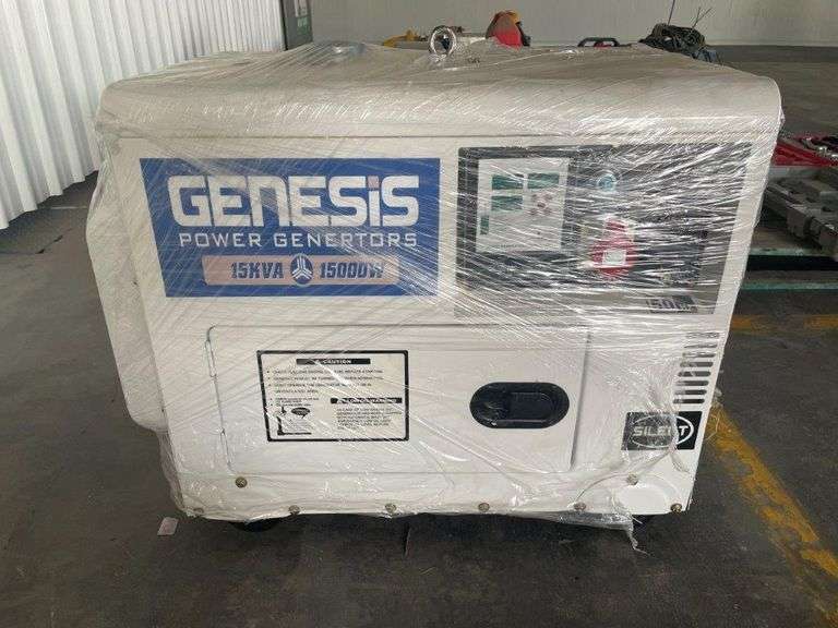 Genesis 15KVA 1500W Silent Air Cooled Diesel Generator (as new) TVAA