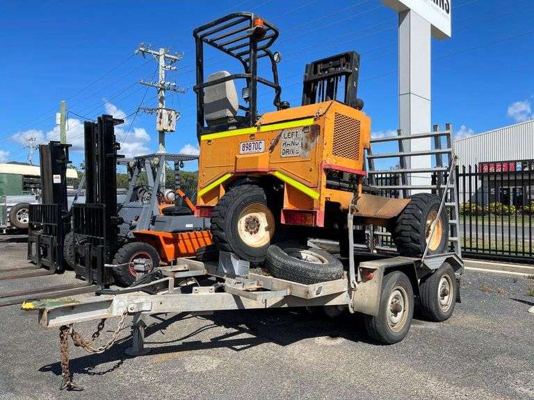 1996 Moffett M2403N Rough Terrain Forklift Inc Trailer TVAA Pty Ltd T