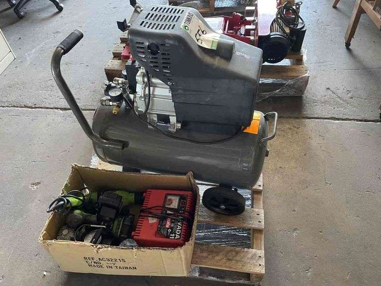 2.5HP Air Compressor, Battery Charger, 12v Compressor and Cordless