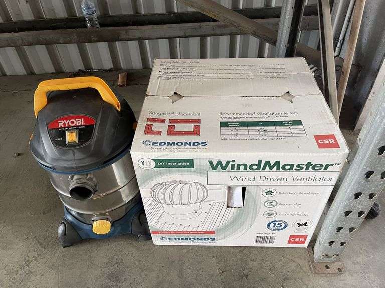 Ryobi Wet & Dry Vac & Roof Ventilator TVAA Pty Ltd T/A Tomkins