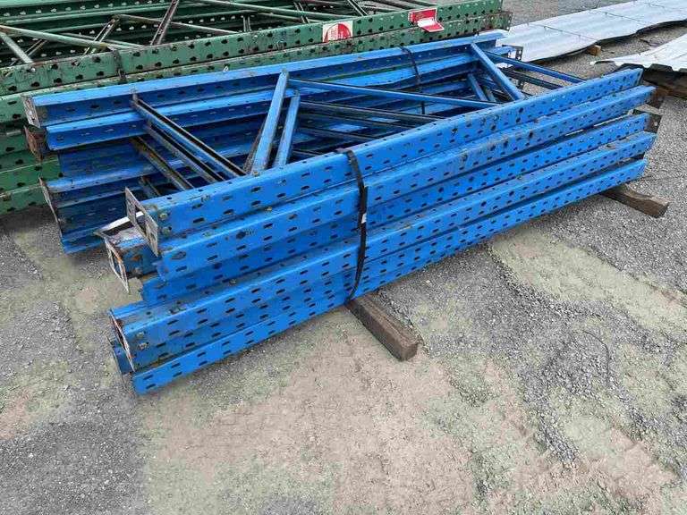 6x 2440mm Blue Pallet Racking Uprights TVAA Pty Ltd T/A Tomkins