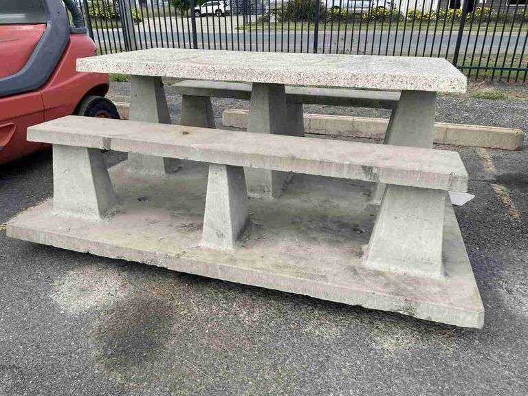 Concrete Picnic Table TVAA Pty Ltd T/A Tomkins Valuers & Auctioneers