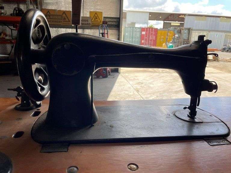 Antique Industrial Singer Sewing Machine and Table TVAA Pty Ltd T/A