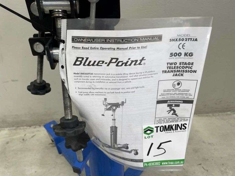 Blue Point 2 Stage Telescopic Transmission Jack 500KG TVAA Pty Ltd T