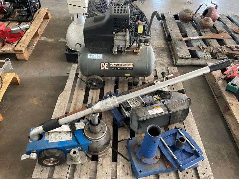 Pallet inc 2.5HP Compressor, 20T Jack and Drill Press TVAA Pty Ltd T