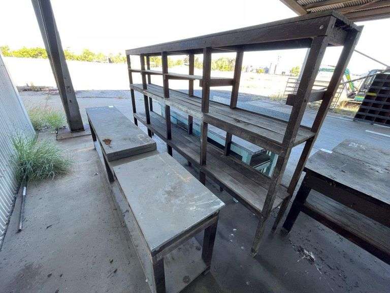 2x Timber Shelf Units TVAA Pty Ltd T/A Tomkins Valuers & Auctioneers