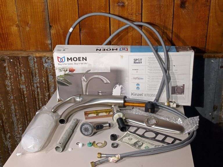 Moen Kinzel pullout kitchen faucet in original box Texas Online