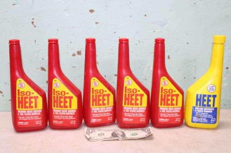 5 Containers of ISOHEET Premium Water Remover and Fuel System Antifreeze and 1 Container of