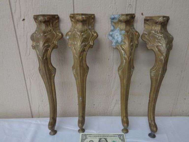 Vintage Brass Furniture Legs. Purchased in Italy 1960’s. cash only