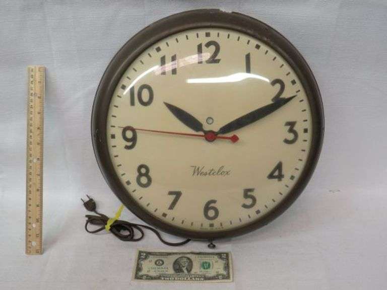 Working Vintage Westclox Electric Wall Clock as shown Texas Online