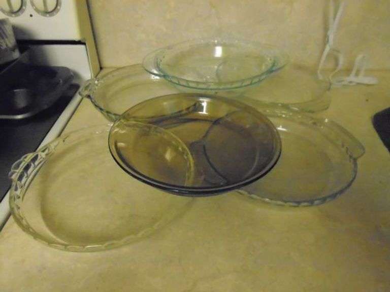 6 Glass Pie Pans Pyrex, Anchor Hocking & Libbey (K) Cash Only Texas
