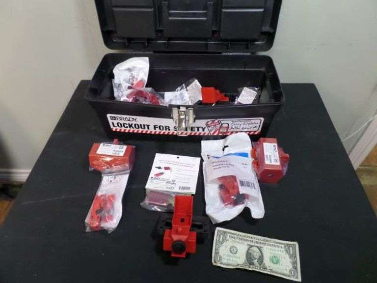 Brady Lockout/Tagout Set w/Toolbox! (1D) - Texas Online Auction House