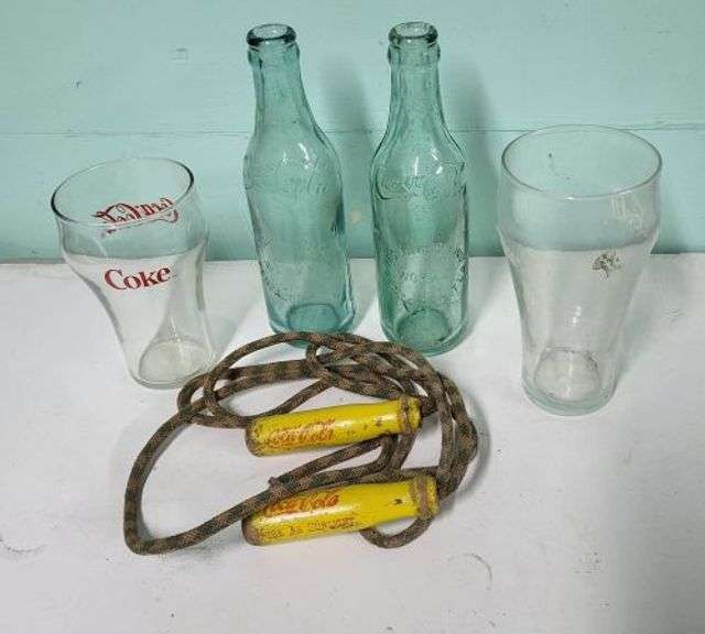 Vintage Coca Cola Jump Rope , bottles and glasses. ~ cash only ...
