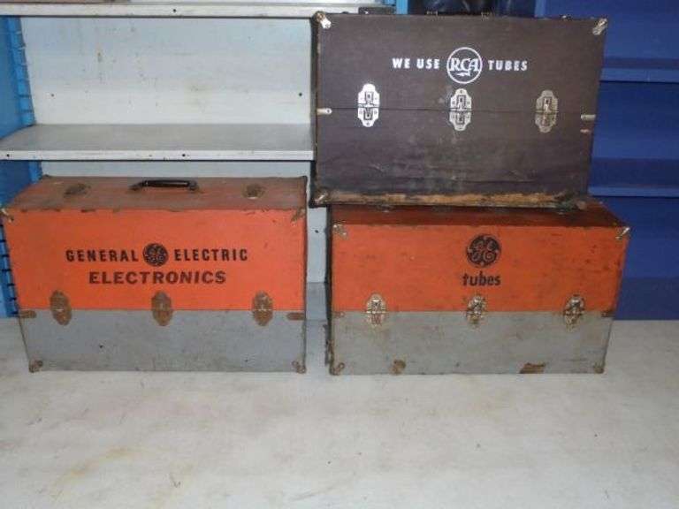 Lot of 3 antique Tube Boxes. Texas Online Auction House