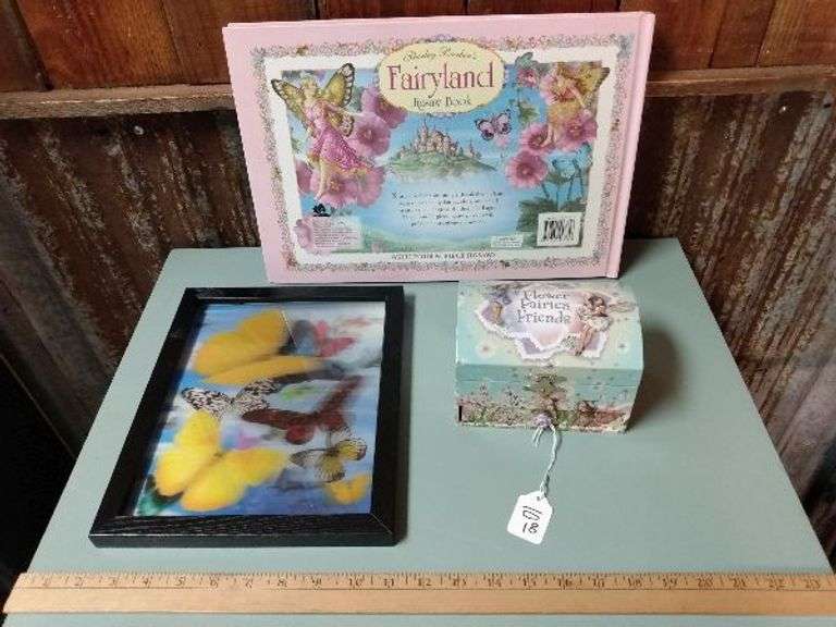 Awesome Fairyland Jigsaw Puzzle Book (with 4 complete puzzles inside on the pages), adorable