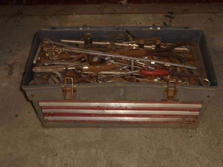 Tool Box full of tools. Texas Online Auction House