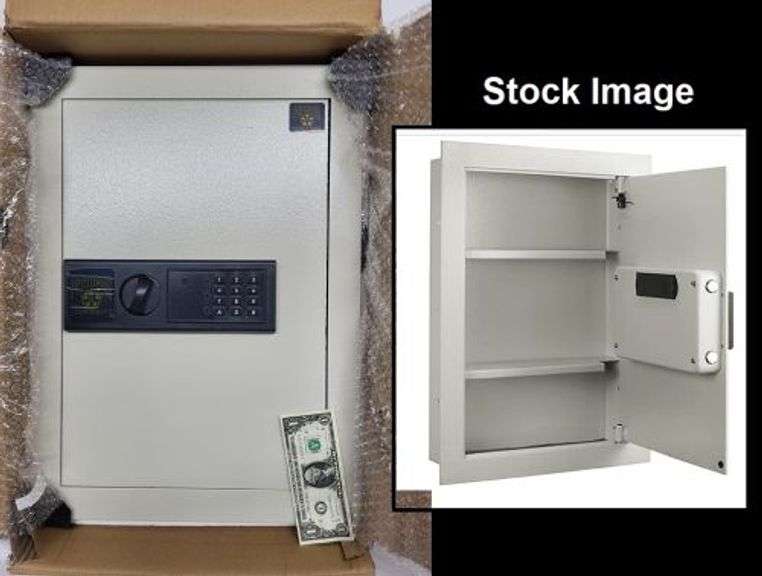 NIB Paragon InWall Safe. 4"D x 16.25"W x 22"H. cash only . (4B) Texas Online Auction House