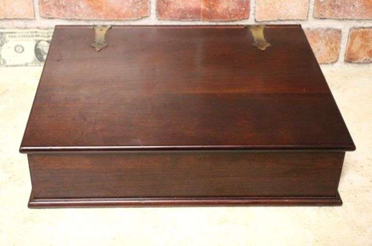 BOMBAY COMPANY Solid Cherry Wood Vintage Memory Box Instruction and