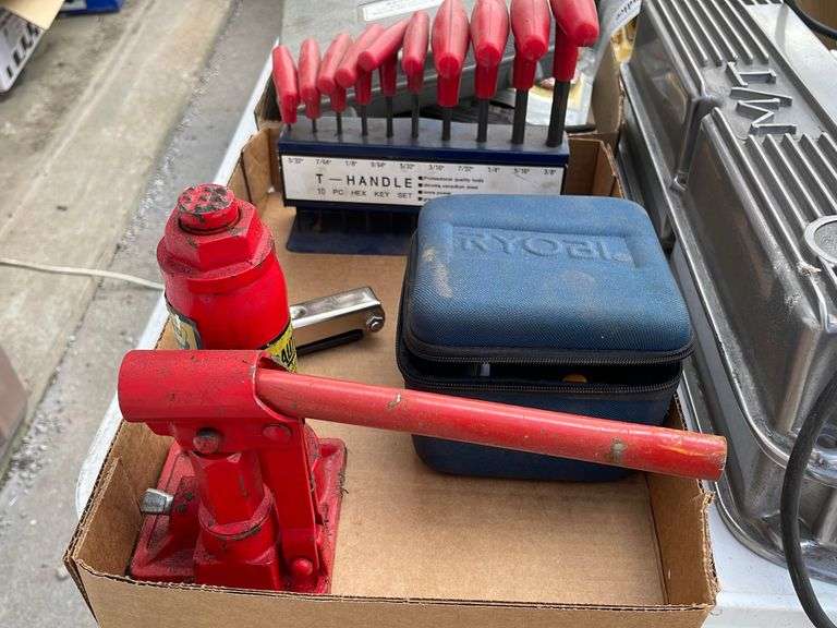 Ryobi Laser Level, Allen Wrenches & 2 Ton Jack
