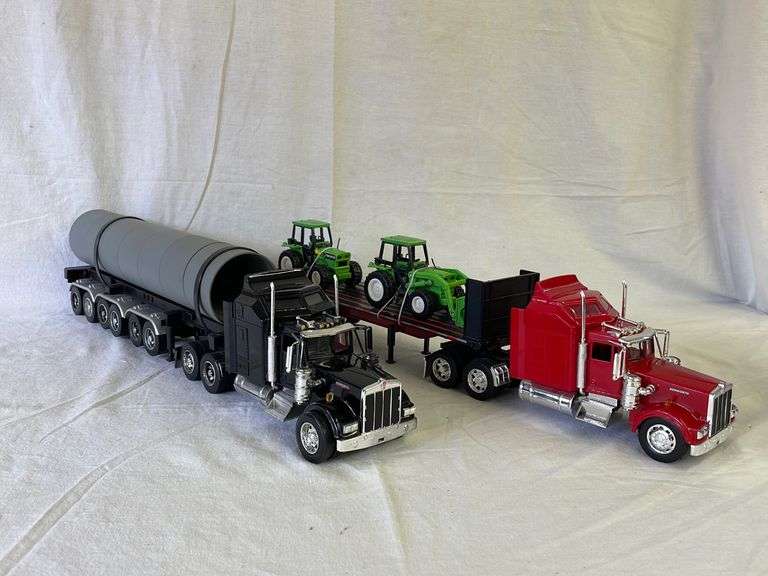 2 Kenworth Custom Built Trucks & Trailers, 1/32 Scale, Trucks are ...