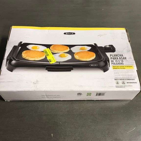 Bella - 10” x 16” Nonstick Griddle - Black
