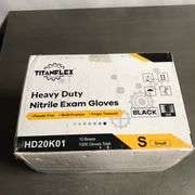 Advance IF63 Nitrile Exam Gloves – 6 Mil Thick, Black, Powder-Free – 100 Count (S/M/L/XL/XXL)