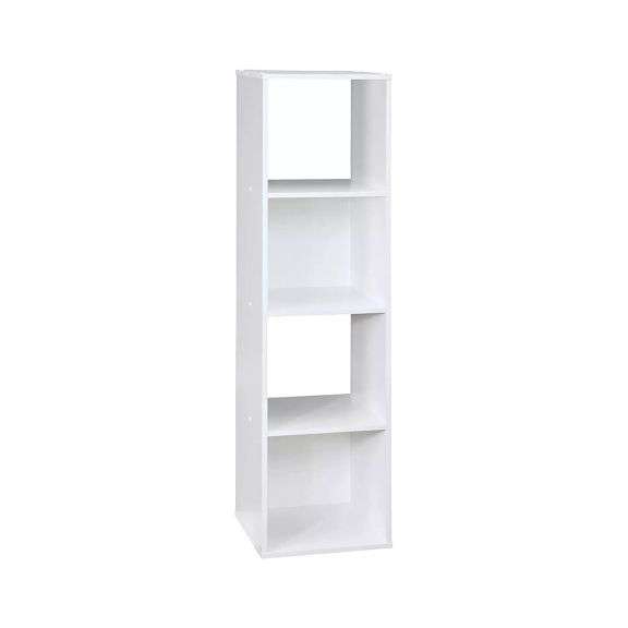 ClosetMaid Cube Laminated Wood Stackable Open Bookcase Display Shelf Storage Organizer