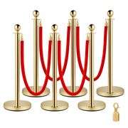 Vevor Velvet Ropes and Stanchion Post with Ball Top and Four Way Connection