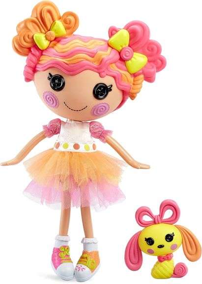 Lalaloopsy Doll - Sweetie Candy Ribbon with Pet Puppy, 13" Taffy Candy-Inspired Doll with Changeable