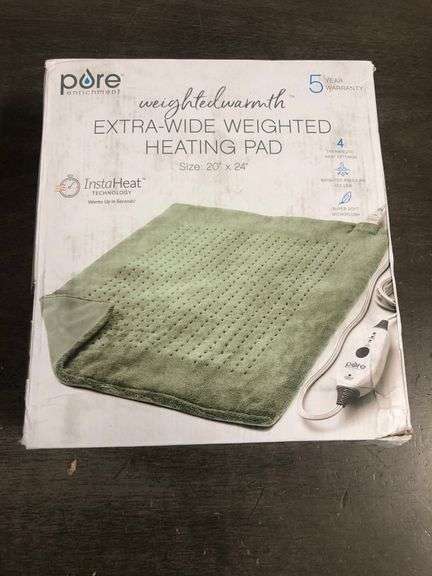 Pure Enrichment Ultra-Wide Weighted Electric Heating Pad