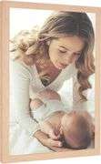 Set of 4 11x15 Frame Natural Woodgrain,Rustic 15x11 Picture Frame Beige, Art Pic Hanging Poster Fram