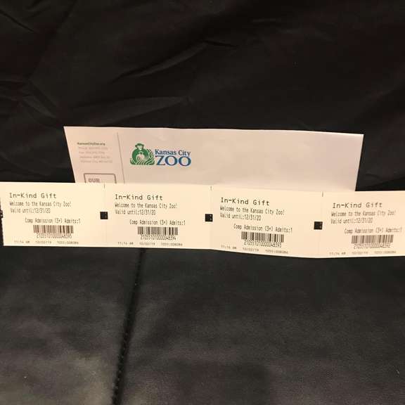 4 Passes to Kansas City Zoo Donated by KC Zoo Wolfe Auction & Realty, LLC