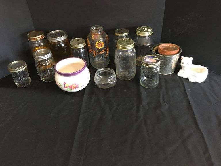 Jars and lids Wolfe Auction & Realty, LLC