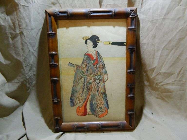 Frame Japanese print Wolfe Auction & Realty, LLC