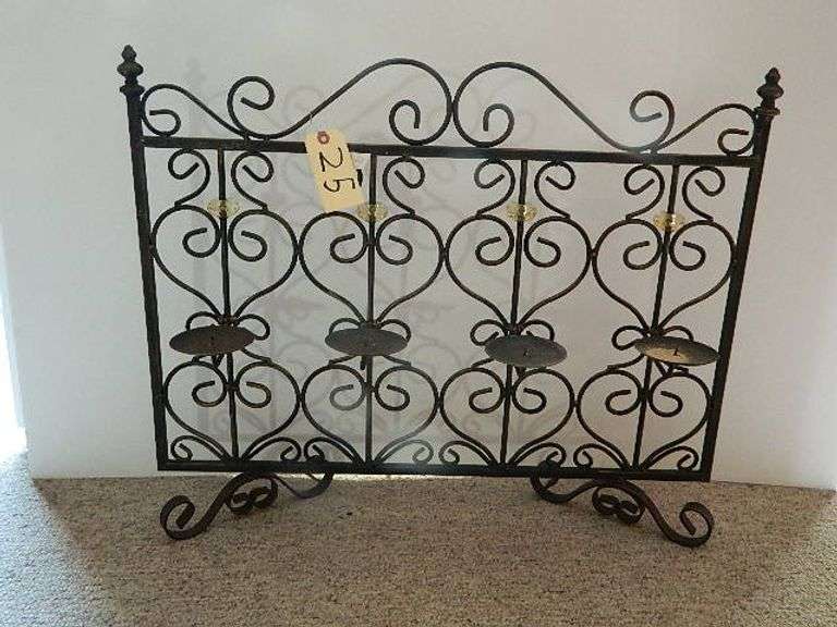 Wroughtiron Candle Holder Wolfe Auction & Realty, LLC