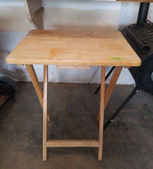SMALL FOLDING TABLE Wild Rose Auction Services