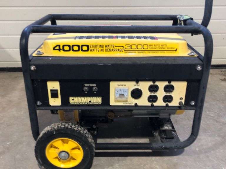 GENERATOR, CHAMPION 4000, MODEL46551, 60HZ, 120V, 25AMPS, 3000W Wild