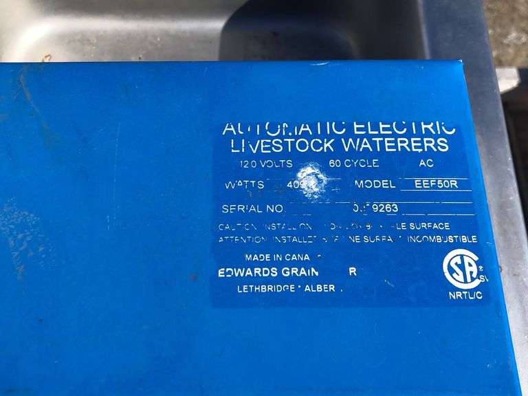 UFA LIVESTOCK WATERER MODEL EEF50R, 2' W X 2' H X 1' D Wild Rose