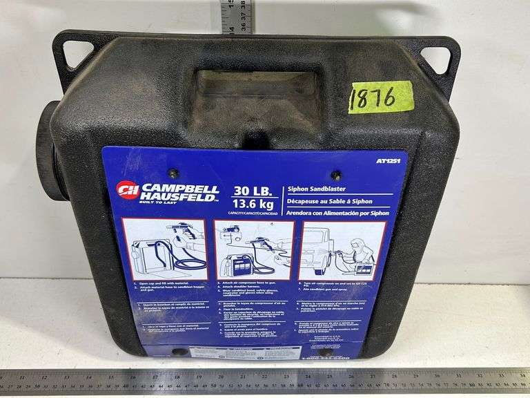 CAMPBELL HAUSFELD AT1251 SIPHON SANDBLASTER, 30 LBS, Approx. 13.5"X16