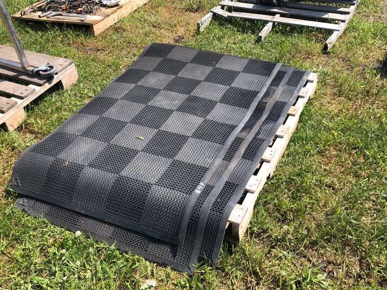 3 CINTAS RUBBER MATTS. Approx. 55" x 35". Wild Rose Auction Services