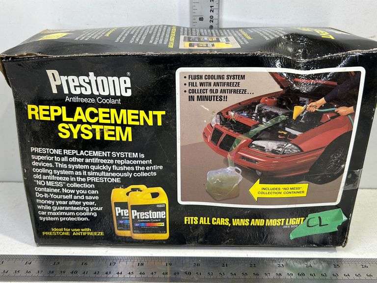 PRESTONE ANTIFREEZE/COOLANT REPLACEMENT SYSTEM, IN BOX Wild Rose Auction Services