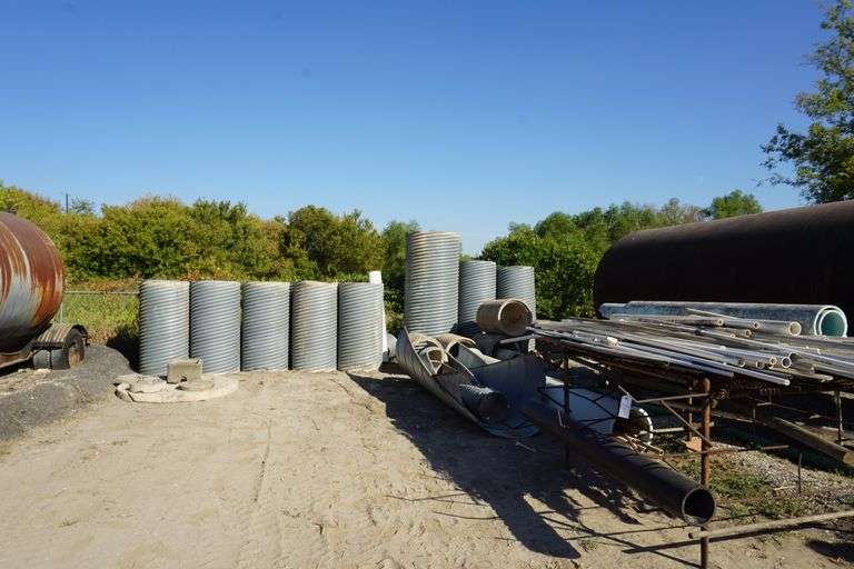 Assorted pipe, rack, culverts, culverts ends and bands - World Wide ...