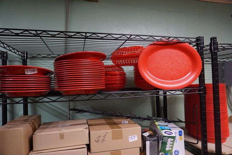 Large lot of serving plates and baskets World Wide Auction Inc