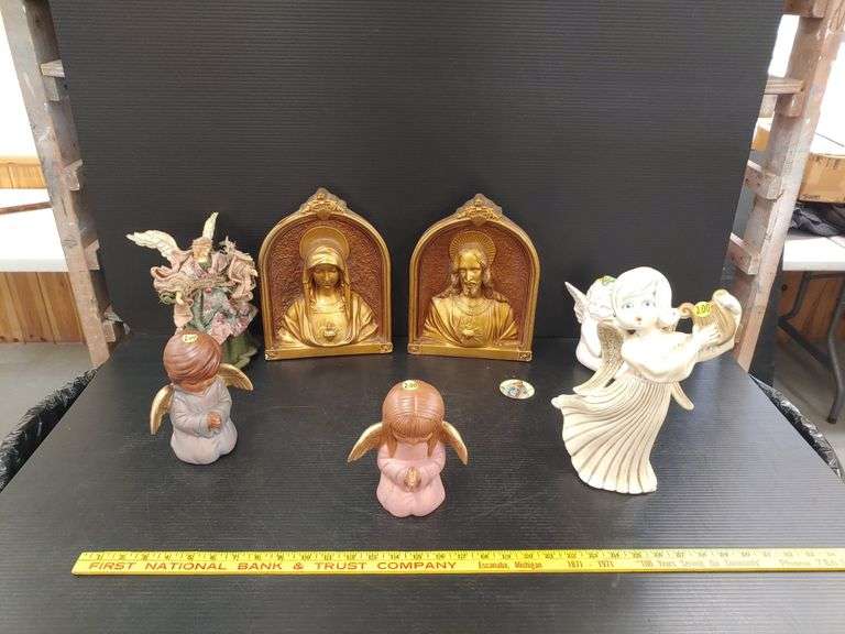 Ceramic Religious Figurines W. Yoder Auction