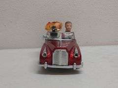 Battery-Op Tin Toys Bartender &  Photoing On Car